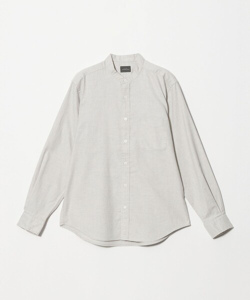green label relaxing(グリーンレーベルリラクシング)の「ナチュラル フィット ビエラバンドカラー 長袖 シャツ(シャツ/ブラウス・メンズ・モカ/グレー系/オリーブ/ネイビー・M/XL/S/L/XS)」の14枚目の写真