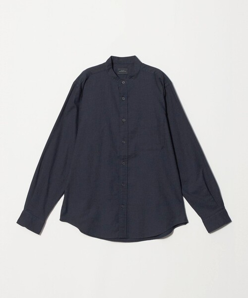 green label relaxing(グリーンレーベルリラクシング)の「ナチュラル フィット ビエラバンドカラー 長袖 シャツ(シャツ/ブラウス・メンズ・モカ/グレー系/オリーブ/ネイビー・M/XL/S/L/XS)」の15枚目の写真