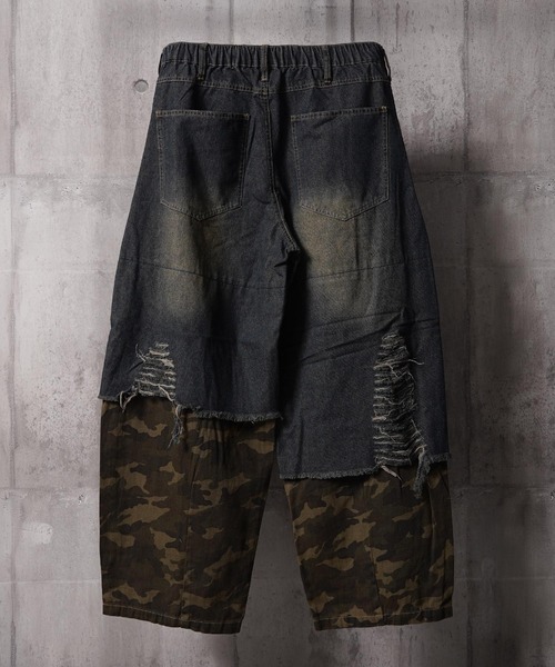 1111clothing(ワンフォークロージング)の「リメイク ダメージデニム / Remake Damage Denim Pants(デニムパンツ・メンズ・ブラック/ネイビー・M/L)」の15枚目の写真
