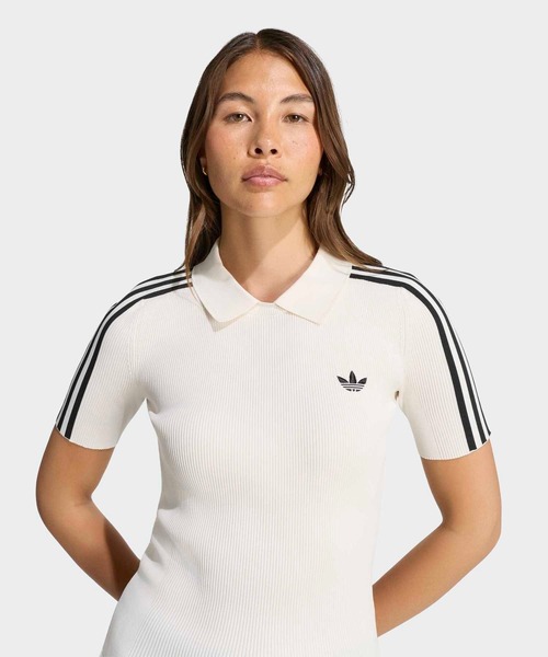 adidas(アディダス)の「テックリブ カリ Tシャツ / アディダスオリジナルス adidas Originals(Tシャツ/カットソー・レディース・ホワイト・MEDIUM/LARGE/XX-LARGE/X-LARGE/SMALL)」の3枚目の写真