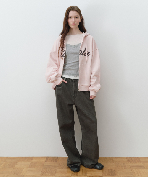 ROLAROLA（ロラロラ）の「PIGMENT CURVED WIDE PANTS CHARCOAL GRAY（スラックス・レディース・チャコールグレー・SMALL/MEDIUM）」の2枚目の写真
