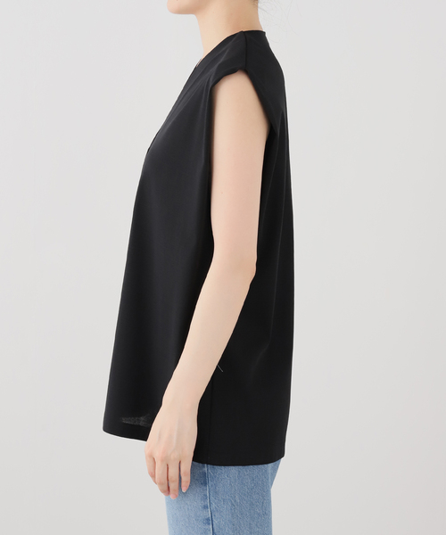IENA(イエナ)の「GGG/ジージージー STRUCTED SHOULDER N SLEEVE カットソー 02-01-1956(Tシャツ/カットソー・レディース・ブラック/ホワイト・FREE)」の10枚目の写真