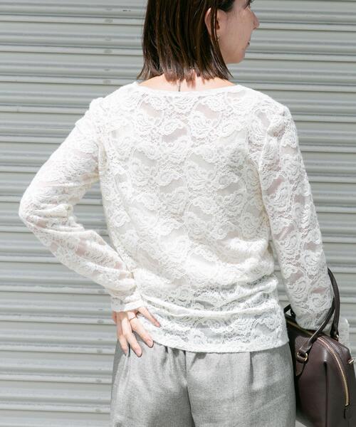 ITEMS URBANRESEARCH(アイテムズ アーバンリサーチ)の「起毛レースプルオーバー(Tシャツ/カットソー・レディース・ブラック/オフホワイト・FREE)」の8枚目の写真