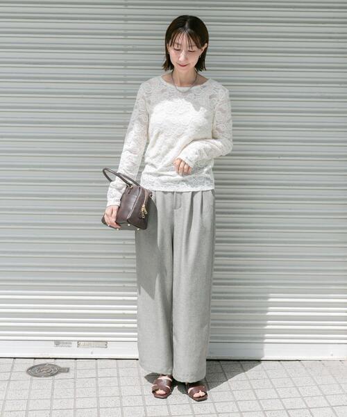 ITEMS URBANRESEARCH(アイテムズ アーバンリサーチ)の「起毛レースプルオーバー(Tシャツ/カットソー・レディース・ブラック/オフホワイト・FREE)」の9枚目の写真