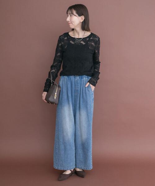 ITEMS URBANRESEARCH(アイテムズ アーバンリサーチ)の「起毛レースプルオーバー(Tシャツ/カットソー・レディース・ブラック/オフホワイト・FREE)」の15枚目の写真