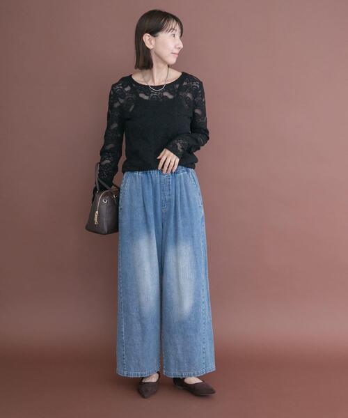 ITEMS URBANRESEARCH(アイテムズ アーバンリサーチ)の「起毛レースプルオーバー(Tシャツ/カットソー・レディース・ブラック/オフホワイト・FREE)」の16枚目の写真