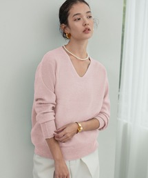 【2026AW】【上質ウール100%】Vネックニットプルオーバー