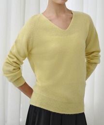 【2026AW】【上質ウール100％】Vネックニットプルオーバー