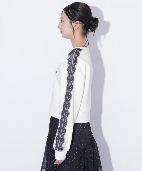 JILL by JILL STUART(ジルバイジルスチュアート)の「ラインレースロゴスウエット(スウェット・レディース・ネイビー/ホワイト/グレー/ブルー・FREE)」の11枚目の写真