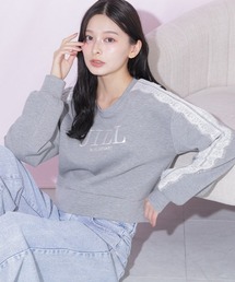 ラインレースロゴスウエット