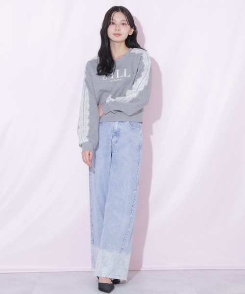 JILL by JILL STUART(ジルバイジルスチュアート)の「ラインレースロゴスウエット(スウェット・レディース・ネイビー/ホワイト/グレー/ブルー・FREE)」の22枚目の写真