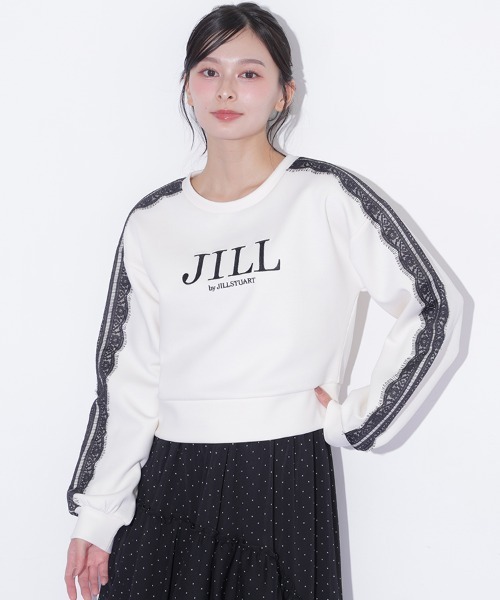 JILL by JILL STUART(ジルバイジルスチュアート)の「ラインレースロゴスウエット(スウェット・レディース・ネイビー/ホワイト/グレー/ブルー・FREE)」の17枚目の写真