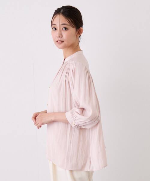Jayro（ジャイロ）の「7分袖前タックブラウス（シャツ/ブラウス・レディース・ベージュ系その他2/ブラウン系その他/チャコールグレー・M）」の18枚目の写真