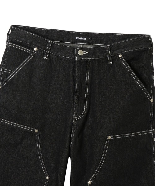 XLARGE(エクストララージ)の「DOUBLE KNEE DENIM SHORT PANTS(デニムパンツ・メンズ・インディゴブルー/ブラック・36inch/32inch/34inch/30inch)」の6枚目の写真