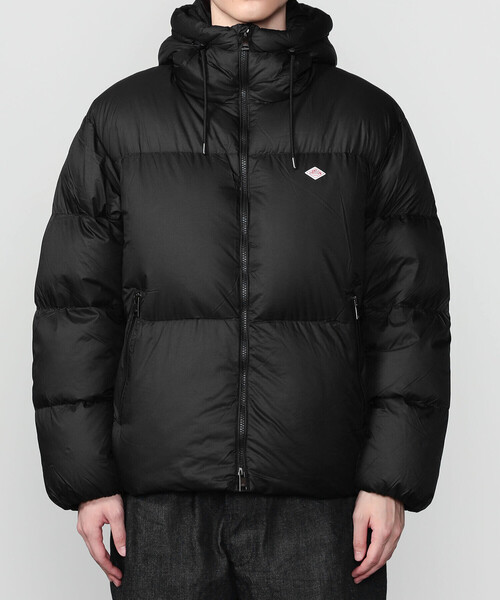 DANTON（ダントン）の「DANTON | ナイロンリップストップ ダウンフードジャケット MEN（ダウンジャケット/コート・メンズ・ブラック/ブラウン・M/L）」の8枚目の写真