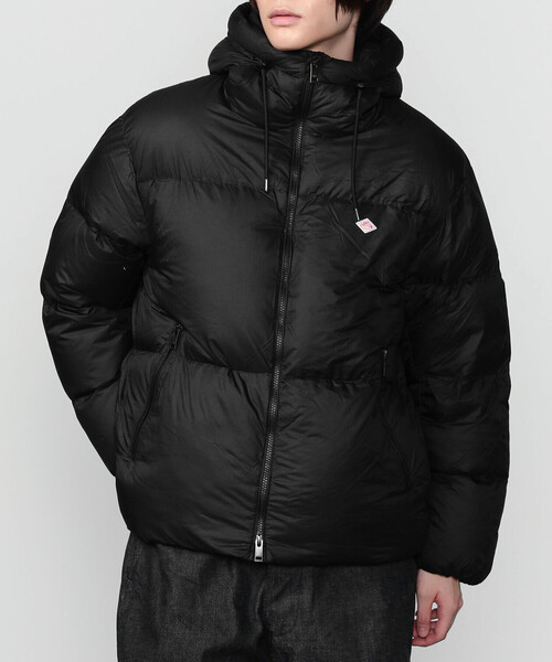 DANTON（ダントン）の「DANTON | ナイロンリップストップ ダウンフードジャケット MEN（ダウンジャケット/コート・メンズ・ブラック/ブラウン・M/L）」の6枚目の写真