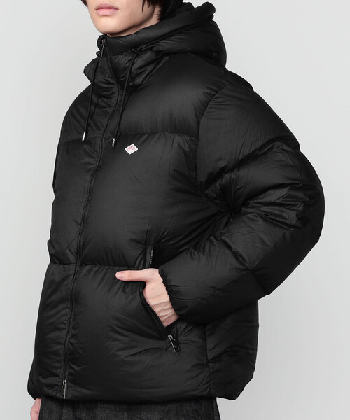 DANTON（ダントン）の「DANTON | ナイロンリップストップ ダウンフードジャケット MEN（ダウンジャケット/コート・メンズ・ブラック/ブラウン・M/L）」の7枚目の写真