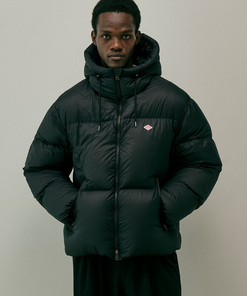 DANTON（ダントン）の「DANTON | ナイロンリップストップ ダウンフードジャケット MEN（ダウンジャケット/コート・メンズ・ブラック/ブラウン・M/L）」の4枚目の写真
