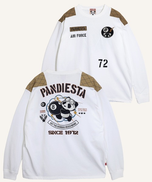 PANDIESTA(パンディエスタ)の「8ボールパンダミリタリーロンT(M2)(Tシャツ/カットソー・メンズ・ホワイト/ブラック/カーキ・XXL/L/XL/M)」の2枚目の写真
