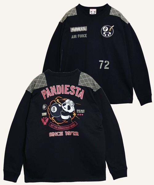 PANDIESTA(パンディエスタ)の「8ボールパンダミリタリーロンT(M2)(Tシャツ/カットソー・メンズ・ホワイト/ブラック/カーキ・XXL/L/XL/M)」の1枚目の写真