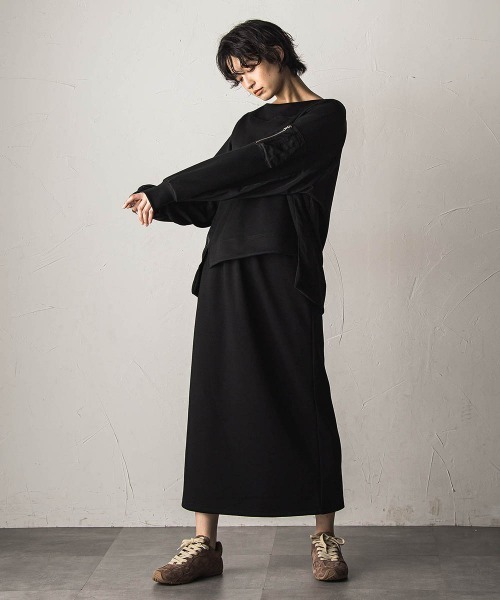 MAYSON GREY(メイソングレイ)の「ダンボールワークポケット付きスカートセットアップ(ワンピース・レディース・ブラック・M)」の17枚目の写真