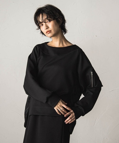 MAYSON GREY(メイソングレイ)の「ダンボールワークポケット付きスカートセットアップ(ワンピース・レディース・ブラック・M)」の7枚目の写真