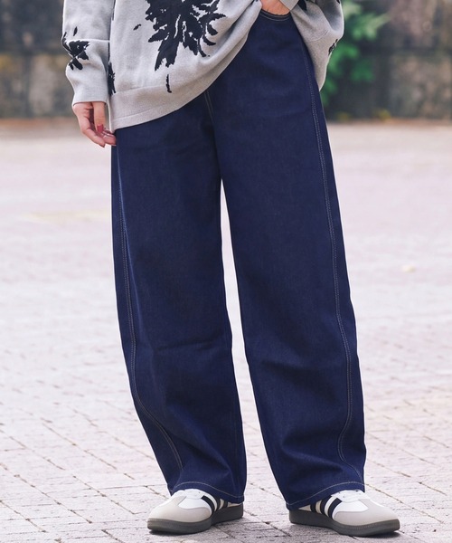 SELECT LEVERY(セレクトリベリー)の「こなれソフトカーブデニムパンツ(デニムパンツ・レディース・ブラック/グレー/ブルー/ワンウォッシュ・SMALL/MEDIUM/LARGE/X-LARGE)」の14枚目の写真