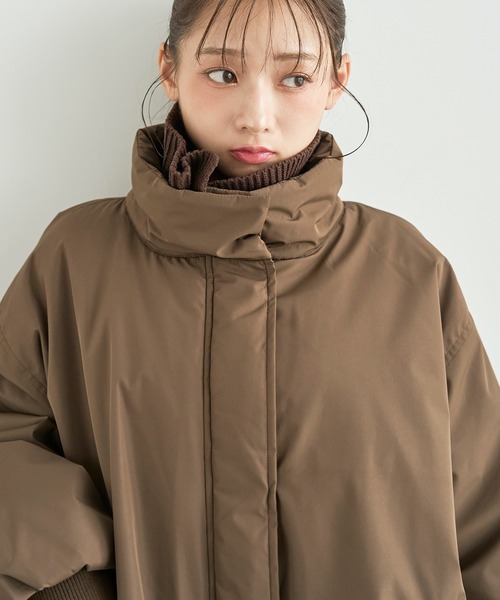 mil(ミル)の「リブカラー 中綿バルーンコート 【588236】(ダウンジャケット/コート・レディース・ブラック/ブラウン/オフホワイト・XS/S)」の19枚目の写真