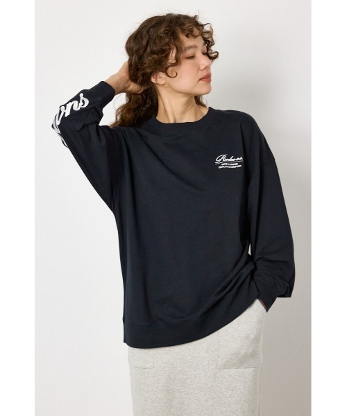 RODEO CROWNS WIDE BOWL(ロデオクラウンズワイドボウル)の「Embroidery スクリプトスウェットトップス(スウェット・レディース・グレー×ホワイト/ライム/パープル/ブラック・FREE)」の2枚目の写真