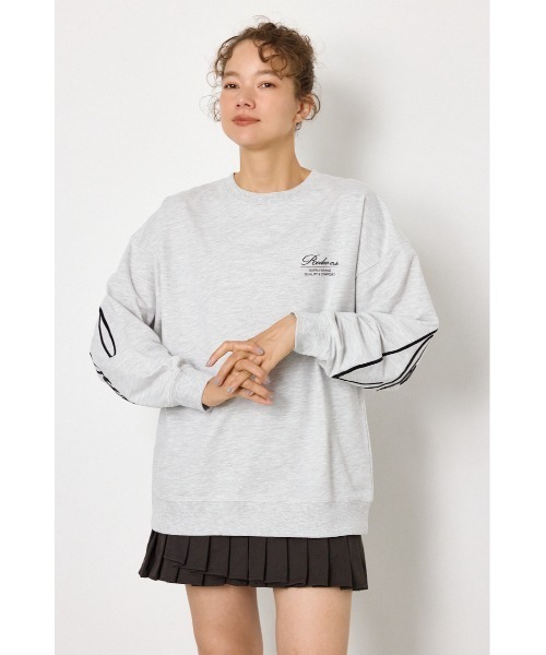 RODEO CROWNS WIDE BOWL(ロデオクラウンズワイドボウル)の「Embroidery スクリプトスウェットトップス(スウェット・レディース・グレー×ホワイト/ライム/パープル/ブラック・FREE)」の22枚目の写真