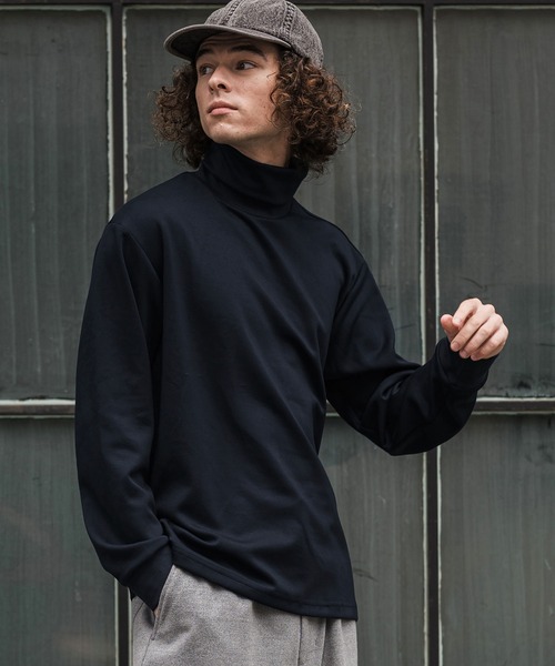 CAMBIO(カンビオ)の「mlt5899-ポンチタートルネックロンT(BP-BFA0158)(Tシャツ/カットソー・メンズ・グレー/ホワイト/ネイビー/ブラック・L/M/S)」の17枚目の写真