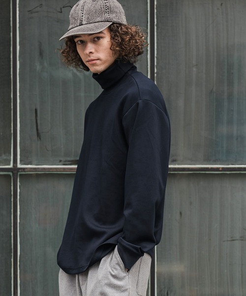 CAMBIO(カンビオ)の「mlt5899-ポンチタートルネックロンT(BP-BFA0158)(Tシャツ/カットソー・メンズ・グレー/ホワイト/ネイビー/ブラック・L/M/S)」の18枚目の写真