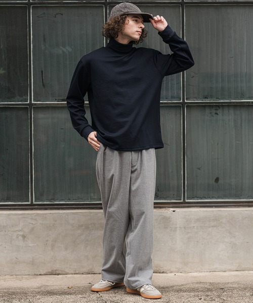 CAMBIO(カンビオ)の「mlt5899-ポンチタートルネックロンT(BP-BFA0158)(Tシャツ/カットソー・メンズ・グレー/ホワイト/ネイビー/ブラック・L/M/S)」の19枚目の写真