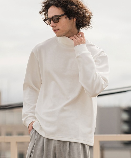 CAMBIO(カンビオ)の「mlt5899-ポンチタートルネックロンT(BP-BFA0158)(Tシャツ/カットソー・メンズ・グレー/ホワイト/ネイビー/ブラック・L/M/S)」の21枚目の写真