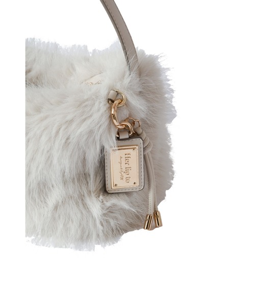 Her lip to（ハーリップトゥー）の「Faux Fur Top-Handle Bag（ハンドバッグ・レディース・ホワイト系/ブラウン系・FREE）」の8枚目の写真
