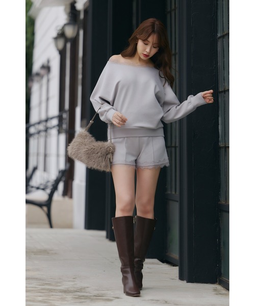 Her lip to（ハーリップトゥー）の「Faux Fur Top-Handle Bag（ハンドバッグ・レディース・ホワイト系/ブラウン系・FREE）」の19枚目の写真