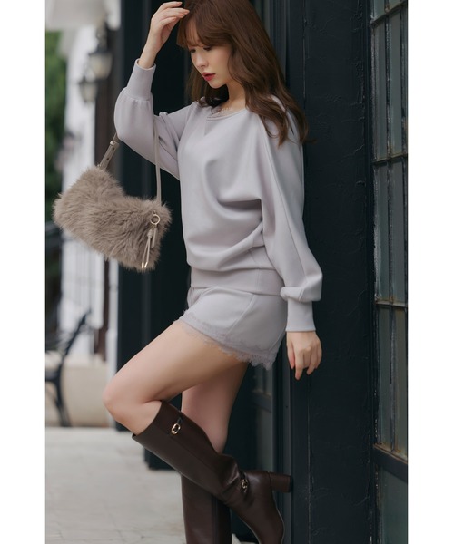 Her lip to（ハーリップトゥー）の「Faux Fur Top-Handle Bag（ハンドバッグ・レディース・ホワイト系/ブラウン系・FREE）」の10枚目の写真