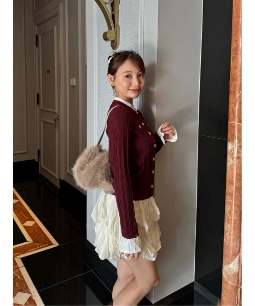 Her lip to（ハーリップトゥー）の「Faux Fur Top-Handle Bag（ハンドバッグ・レディース・ホワイト系/ブラウン系・FREE）」の5枚目の写真