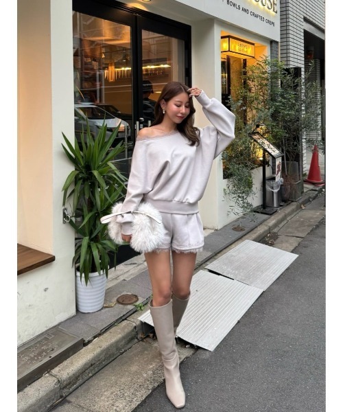 Her lip to（ハーリップトゥー）の「Faux Fur Top-Handle Bag（ハンドバッグ・レディース・ホワイト系/ブラウン系・FREE）」の13枚目の写真