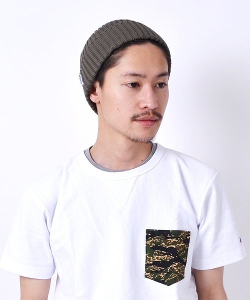 SHIPS（シップス）の「SC: SHIPS（シップス）"COOL MAX" リブ ニットキャップ（ニットキャップ/ビーニー・メンズ・ネイビー/ホワイト/オリーブ/ブルー/ダークブルー・ONE SIZE）」の2枚目の写真