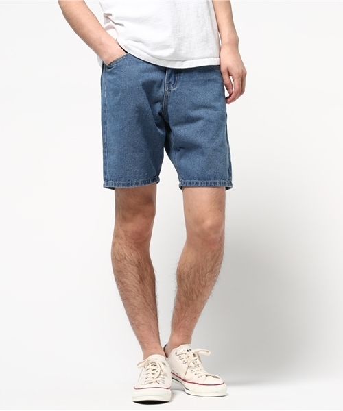 WEGO（ウィゴー）の「WEGO/スタンダードデニムショーツ（デニムパンツ・メンズ・ブラック/インディゴブルー/ライトインディゴブルー/ダークインディゴブルー/ホワイト・SMALL/LARGE/MEDIUM）」の16枚目の写真