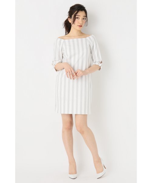 LIMITLESS LUXURY（リミットレスラグジュアリー）の「ストライプワンピース◆（ワンピース・レディース・グレー/ネイビー/サックスブルー・36/38）」の19枚目の写真