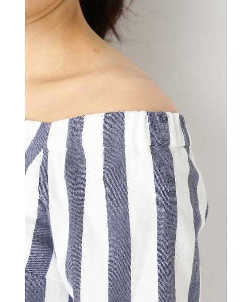 LIMITLESS LUXURY（リミットレスラグジュアリー）の「ストライプワンピース◆（ワンピース・レディース・グレー/ネイビー/サックスブルー・36/38）」の9枚目の写真