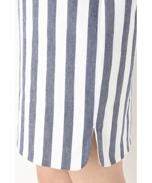 LIMITLESS LUXURY（リミットレスラグジュアリー）の「ストライプワンピース◆（ワンピース・レディース・グレー/ネイビー/サックスブルー・36/38）」の4枚目の写真