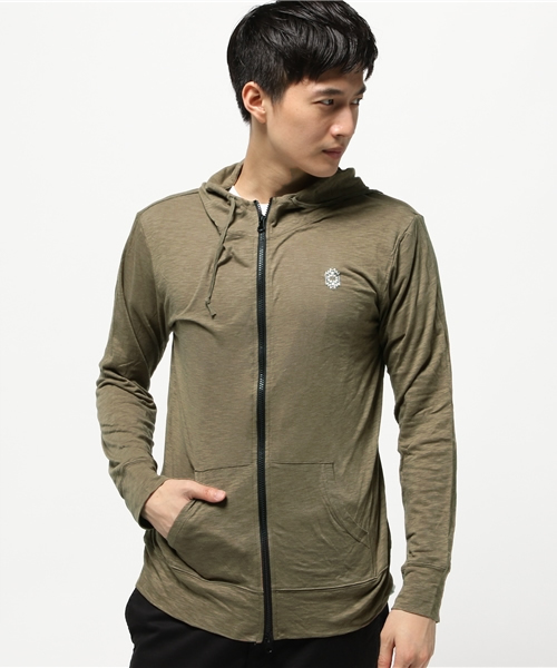 VENCEEXCHANGE（ヴァンスエクスチェンジ）の「スラブオルテガ刺繍パーカー          （パーカー・メンズ・ネイビー/オリーブ/ピンク・LARGE/MEDIUM）」の2枚目の写真