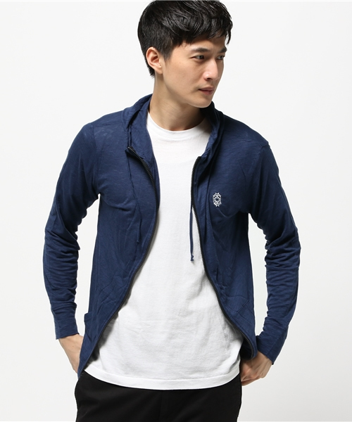 VENCEEXCHANGE（ヴァンスエクスチェンジ）の「スラブオルテガ刺繍パーカー          （パーカー・メンズ・ネイビー/オリーブ/ピンク・LARGE/MEDIUM）」の7枚目の写真