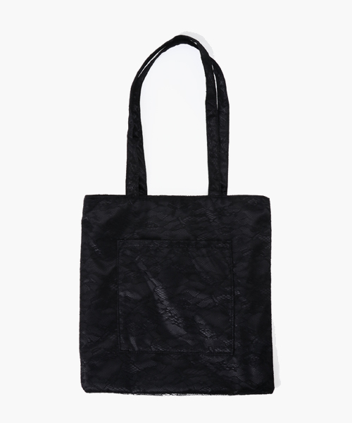 WEGO(ウィゴー)の「WEGO/ランジェリーポケットトートバッグ(トートバッグ・レディース・ピンク/ブラック/ベージュ・FREE)」の4枚目の写真