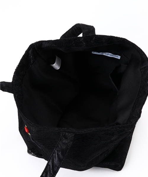 WEGO(ウィゴー)の「WEGO/ランジェリーポケットトートバッグ(トートバッグ・レディース・ピンク/ブラック/ベージュ・FREE)」の6枚目の写真