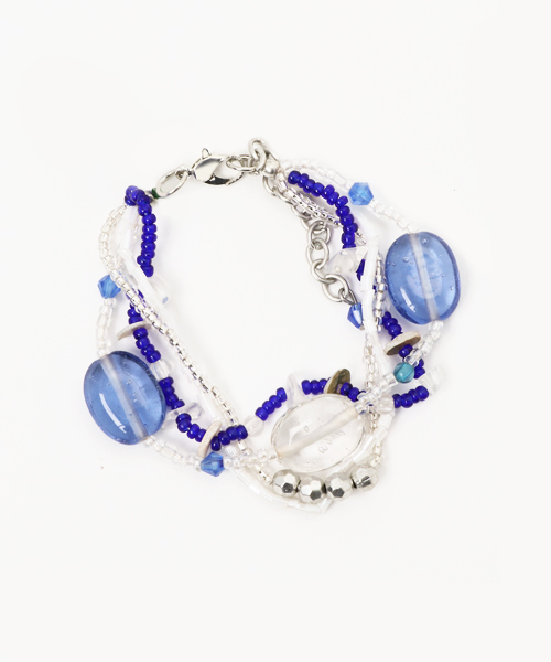 チャイハネ（チャイハネ）の「【チャイハネ】マリーノブレスレット（ブレスレット・レディース・ホワイト/ターコイズブルー/ブルー・FREE）」の4枚目の写真