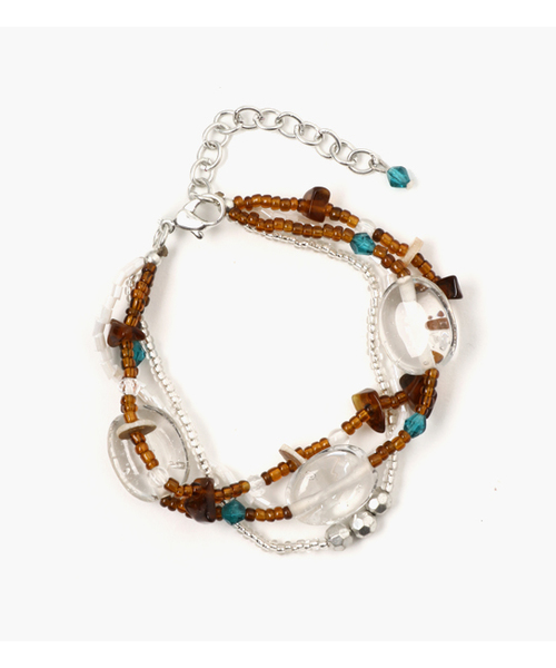 チャイハネ（チャイハネ）の「【チャイハネ】マリーノブレスレット（ブレスレット・レディース・ホワイト/ターコイズブルー/ブルー・FREE）」の2枚目の写真